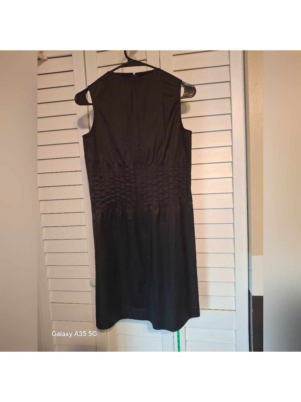 Theory Black Bodycon Tank Midi Dress Sz 6 - Picture 4 of 7